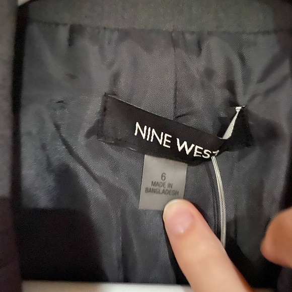 Nine West Charcoal Blazer 6 NWT - Picture 4 of 6